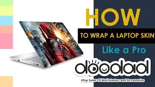 #How to install |#apply |#wrap |#paste |#cover vinyl #laptop skin bubble free in English by#doodad