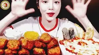 Beautiful Woman Enjoys Eating Spicy Fried Chicken 🔥🍗 | Delicious & Satisfying