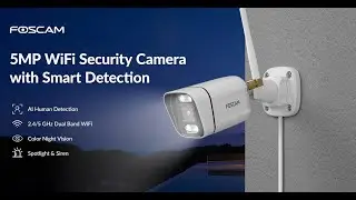 Камера видеонаблюдения Foscam V5P 5MP WiFi с функцией интеллектуального обнаружения, проводная, двухдиапазонная, Wi-Fi 2,4/5 ГГц
