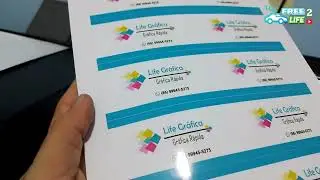 Fazendo cartão de visita na impressora Jato de Tinta