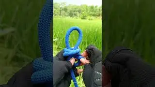 The Beginner's Power Knot 🛡️ #knot #rope #survival #tutorial #bowlineknot #shorts