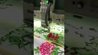 2 functions embroidery machine= flat embroidery +laser cutting device in Richpeace factory