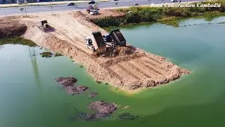 Efficient Methods for Unloading Soil into Back Fill Pond with Mini Dump Truck Part5