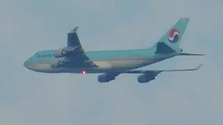 Korean Air Cargo  Boeing 747-4B5F (SCD) HL7600. Amsterdam to Stockholm. July 6, 2014,