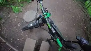 Trail along the river Irwell on the eMTB