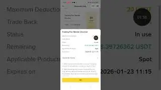 Binance Trading fee rebate vouchers usage /how to use rebate vouchers at binance exchange