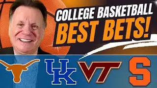 Wednesday College Basketball BEST Bets! | Texas vs Kentucky & Virginia Tech vs Syracuse