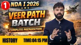 NDA I 2026 VEER PATH BATCH | History Complete Preparation | Live Class | Prabhakar Sir |