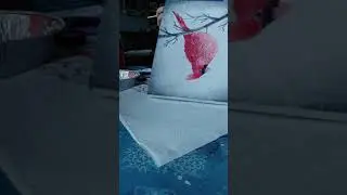 Festive cardinal painting tutorial for beginners part 3