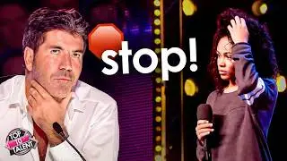 15-Year-Old NERVOUS Singer Gets STOPPED Mid-Audition By Simon But Watch What Happens Next... 👀