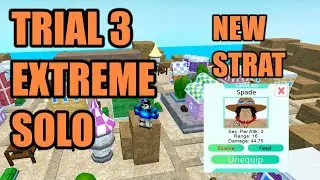 EASIEST Trial 3 Extreme Solo using ACE | 4 Units + Autoskip | All Star Tower Defense