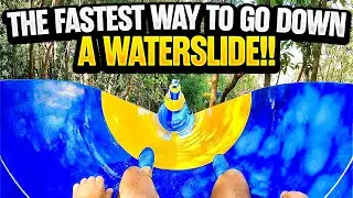 The FASTEST way to go down a Waterslide!!
