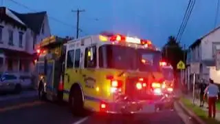 Strausstown and Vintage Police Cars leaving Shartlesville-July 28, 2018