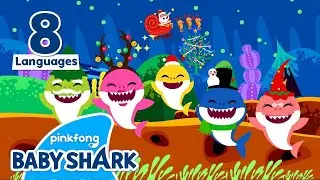 Christmas Shark in 8 languages | Xmas with Baby Shark | Sing with Baby Shark