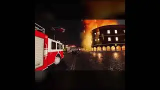(Fire Fighter Night) Fireman Rescue Games: Fire Brigade Simulator | 05 Gameplay Night Time  Square