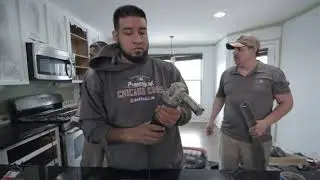 New Waterfall Kitchen Countertop - Demo and Install