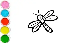 How To Draw Dragon Fly Drawing & Coloring For Kids and Toddlers_ Child Art 🌈🎨@drawingmunni