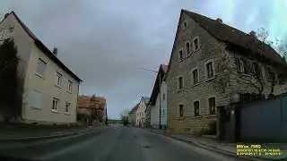 D: Oellingen. Markt Gelchsheim. Landkreis W&uuml;rzburg. Ortsdurchfahrt. Januar 2024