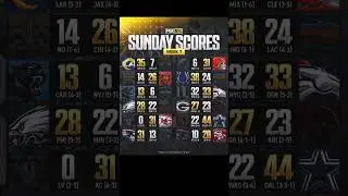 NFL week seven Sunday scores ￼