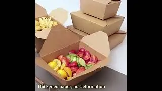 Wholesale Free sample kraft paper food meal box food container lunch paper packaging boxes