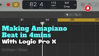 Making Amapiano Beat in 4mins With Logic Pro X