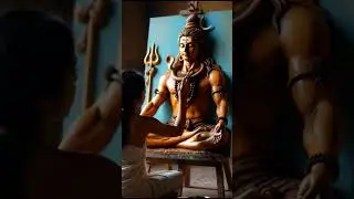 Wooden Lord Shiva 🪵🕉️ | Dhyan Mudra Devotional Art | #shorts
