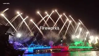 Moments of color and light [2]: Fireworks show at Buddhayodfa Chulalok Maharat Bridge