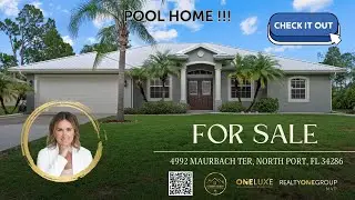 North Port, Florida POOL HOME! 4992 Maurbach Terrace  North Port  FL