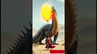 Woman Vs Dragon | Hybrid short video #shorts #shortvideo