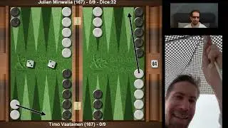 Backgammon 9 pts, Timo V&auml;&auml;t&auml;inen - Julian Minwalla, (language: English)