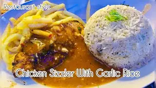 Chicken Sizzler with Garlic Rice Recipe