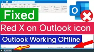 How to Fix Outlook Red Cross Problem | How to Fix Outlook Working Offline Issue | Outlook Offline