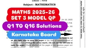maths model paper 3 2025 class 10 | 10th maths model paper 3 key answers