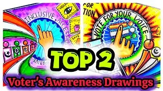 National voters day drawing/मतदाता जागरूकता ड्राइंग /voters awareness drawing/voter utsav