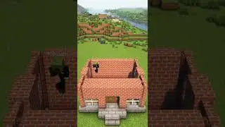 Minecraft Brick House #minecraft #minecraftbuilding #minecraftshorts #minecrafttutorial