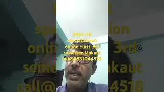MBA HR specialization online class /3rd semester /Makaut university /call@9831044518