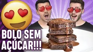 BOLO DE CHOCOLATE SEM AÇUCAR DO DESESPERO! | Virou Festa