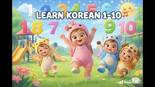 🔢 Learn Korean Numbers 1-10 | Fun Counting Song for Kids 🌈# K-pop#K-kids song #K-number song