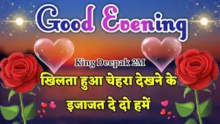 😍good evening shayari 😘 Good evening video 🥰  खिलता हुआ चेहरा देखने का इजाजत दे दे हमें🌹status
