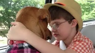 Meet the sweetest boy and dog duo of all time