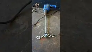 This DIY Steel Chain Mixer Makes Concrete Mixing Effortless #shorts