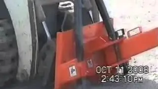 Silt Fence Plow Skid Steer Attachment Demo