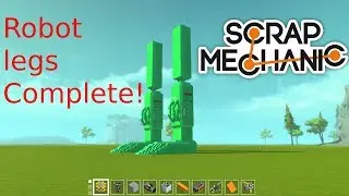 I built 2 robot legs that bend (Scrap Mechanic - Robot build)