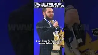 Drew Hicks receives Best Travel Creator award from PM Modi  #news #shorts #drew #newshorts #trending