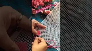 Woolen Craft Ideas 🥰 Plastic Canvas Design #shortsfeed #trending #homedecor #tablematdesign
