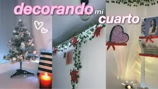 Decorando Mi Cuarto Para Navidad 🎄🎁 regalos, postres & compras