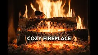 10 Hour Cozy Fireplace 🔥 Crackling Fire Sounds for Deep Sleep & Relaxation (4K)