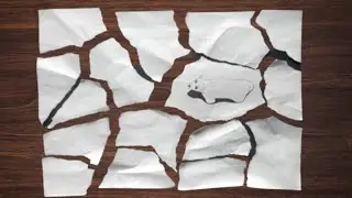 Polar Bear Floating On Ice Drawing