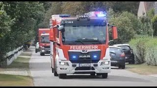 FF Wardenburg auf Einsatzfahrt mit EWE Oldenburg