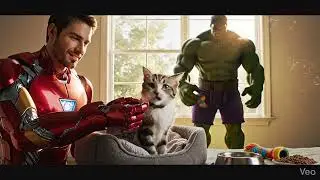 বিড়ালটির নতুন জীবন | Hulk & Iron Man Give Home to a Poor Cat | veo3 Video